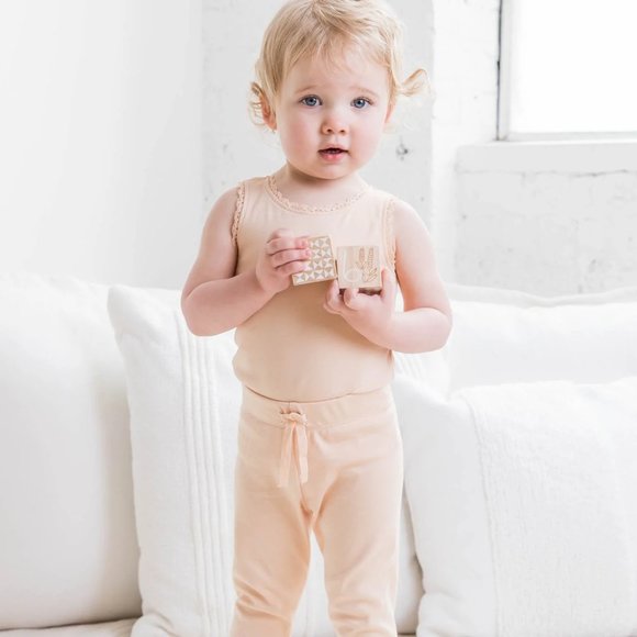 Colored Organics Peach Baby Jogger Pants - Picture 1 of 2